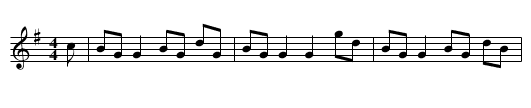 The Flaggon - staff notation
