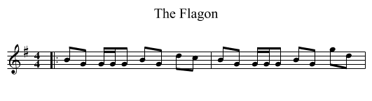 The Flagon - staff notation