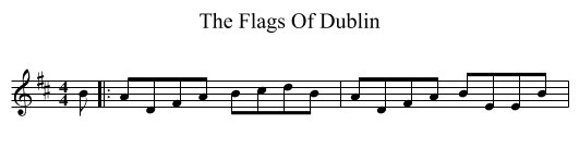 The Flags Of Dublin - staff notation
