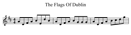 The Flags Of Dublin - staff notation
