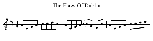 The Flags Of Dublin - staff notation