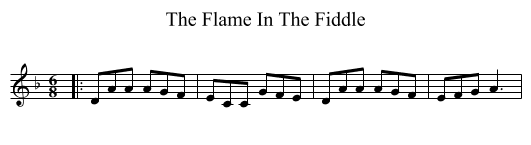 The Flame In The Fiddle - staff notation