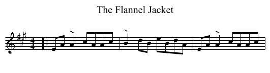 The Flannel Jacket - staff notation