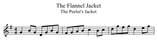 The Flannel Jacket - staff notation