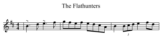 The Flathunters - staff notation