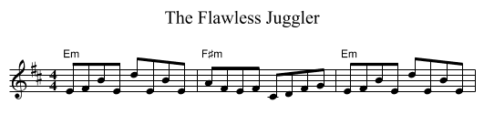 The Flawless Juggler - staff notation