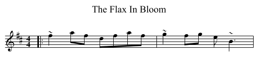The Flax In Bloom - staff notation
