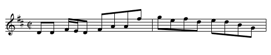 The Flax in Bloom - staff notation