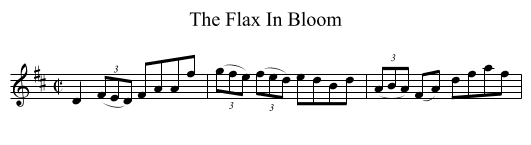 The Flax In Bloom - staff notation