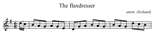 The flaxdresser - staff notation