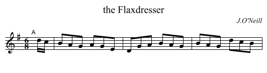 the Flaxdresser - staff notation