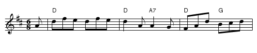 The Flight (D) - staff notation