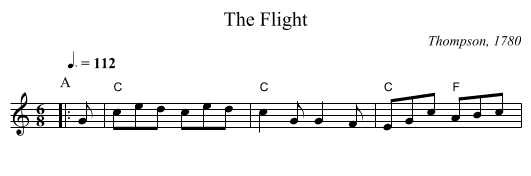 The Flight - staff notation