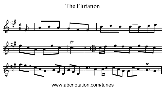 The Flirtation - staff notation