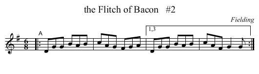 the Flitch of Bacon   #2 - staff notation
