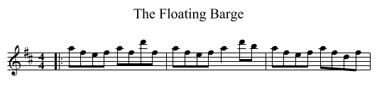 The Floating Barge - staff notation