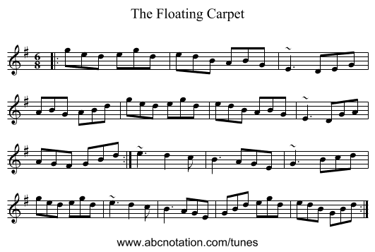 The Floating Carpet - staff notation