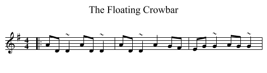 The Floating Crowbar - staff notation
