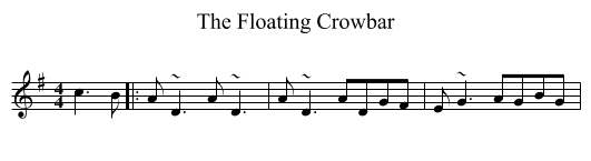 The Floating Crowbar - staff notation