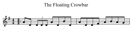 The Floating Crowbar - staff notation