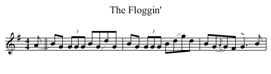 The Floggin' - staff notation
