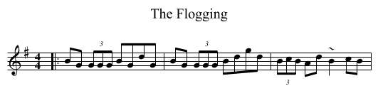 The Flogging - staff notation