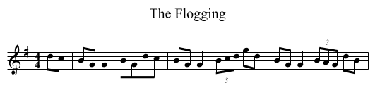 The Flogging - staff notation