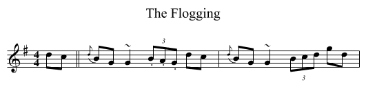 The Flogging - staff notation