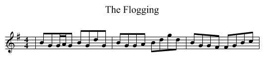 The Flogging - staff notation