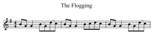 The Flogging - staff notation