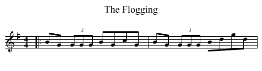 The Flogging - staff notation