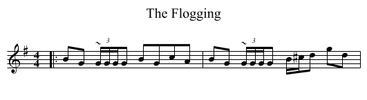 The Flogging - staff notation