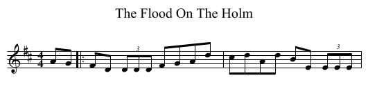 The Flood On The Holm - staff notation