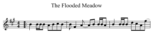 The Flooded Meadow - staff notation