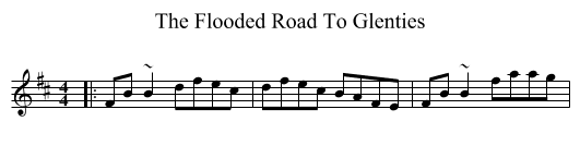 The Flooded Road To Glenties - staff notation