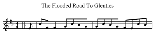 The Flooded Road To Glenties - staff notation