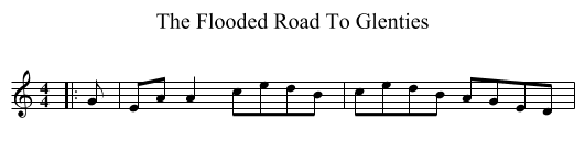 The Flooded Road To Glenties - staff notation