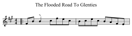 The Flooded Road To Glenties - staff notation
