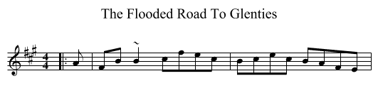 The Flooded Road To Glenties - staff notation
