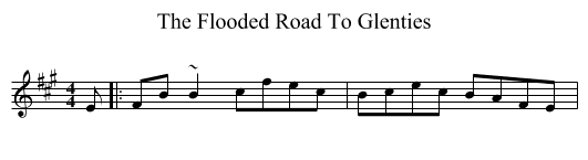 The Flooded Road To Glenties - staff notation