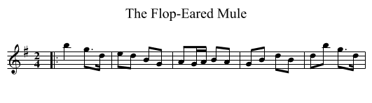 The Flop-Eared Mule - staff notation