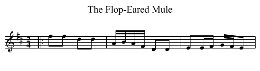 The Flop-Eared Mule - staff notation