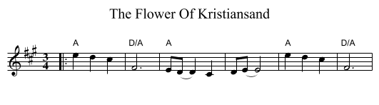 The Flower Of Kristiansand - staff notation