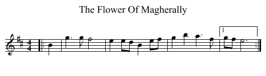 The Flower Of Magherally - staff notation