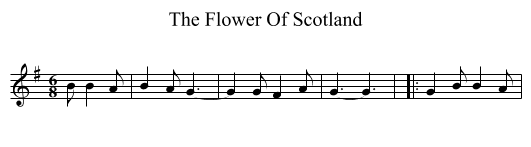 The Flower Of Scotland - staff notation