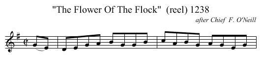 The Flower Of The Flock  (reel) 1238 - staff notation