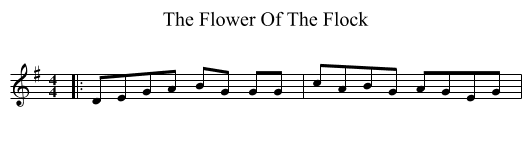 The Flower Of The Flock - staff notation