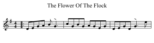 The Flower Of The Flock - staff notation