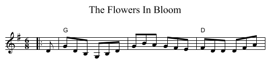 The Flowers In Bloom - staff notation