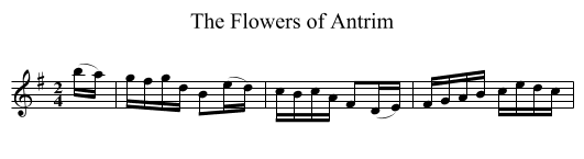 The Flowers of Antrim - staff notation